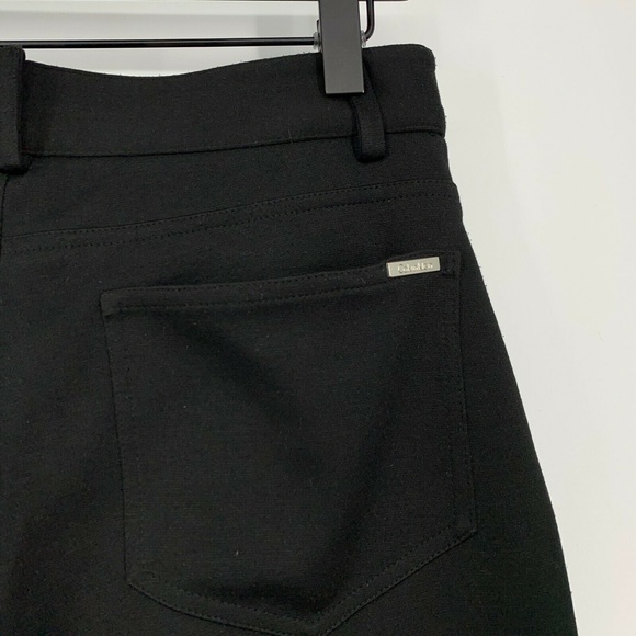 Calvin Klein Pants Womens Size 2 Black Ponte Knit Flare Mid Rise Stretch - Picture 7 of 8
